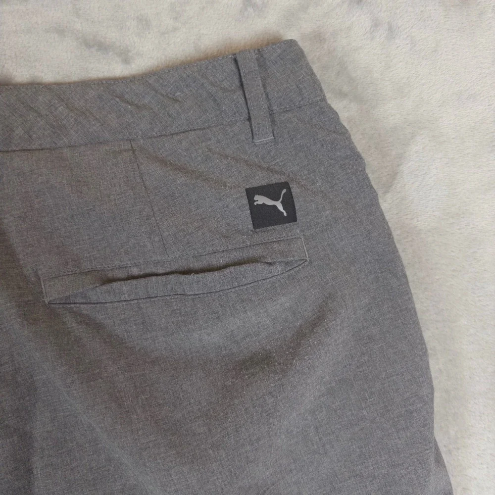 Puma Golf Shorts Mens 34 Gray Heathered Performance Active Athletic Casual